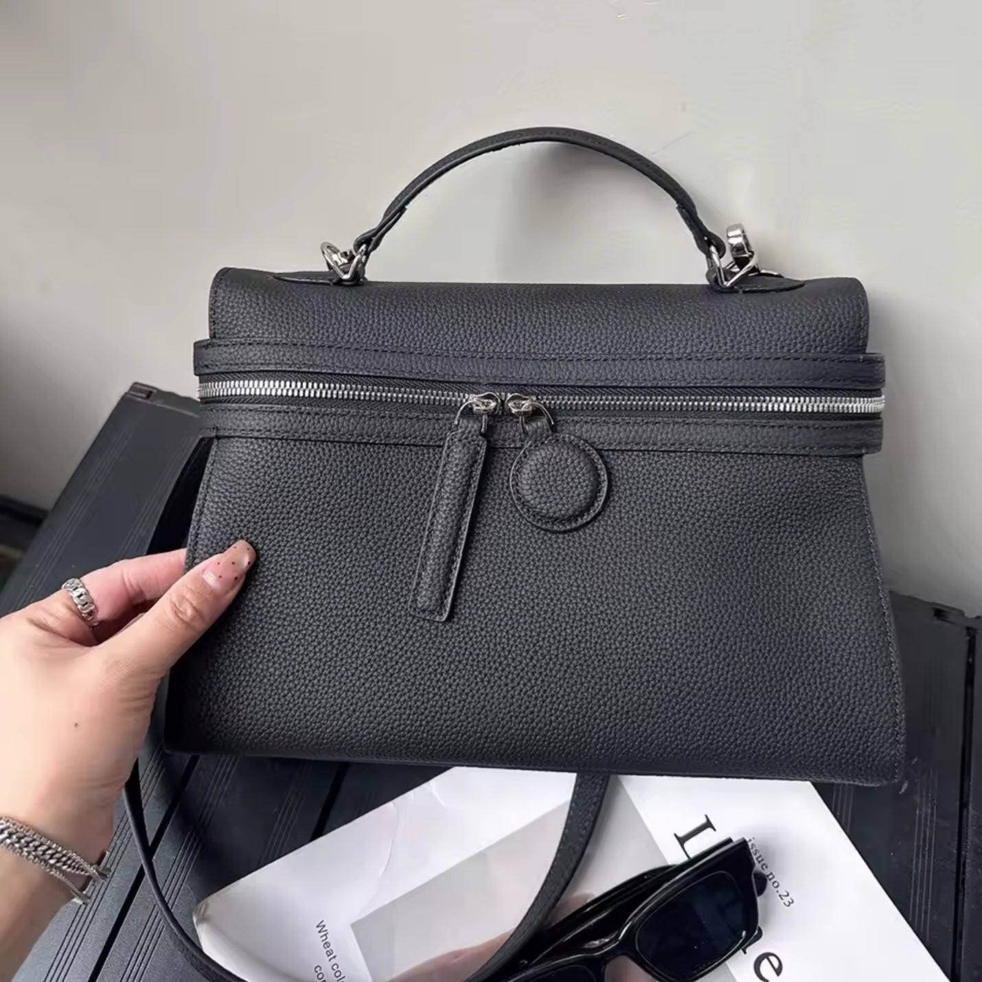 Sac à Main Luxe Femme Rose – Bandoulière Élégante en Cuir Souple