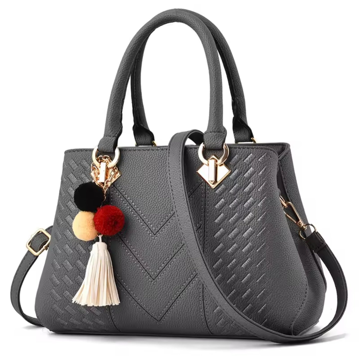 Sac à Main Femme Vintage Gris – Élégant avec Bandoulière