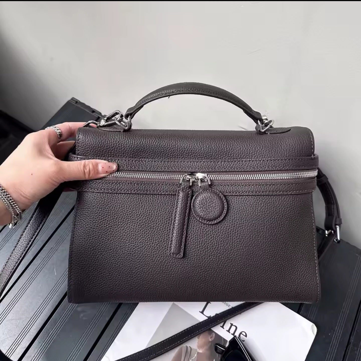 Sac à Main Luxe Femme Rose – Bandoulière Élégante en Cuir Souple